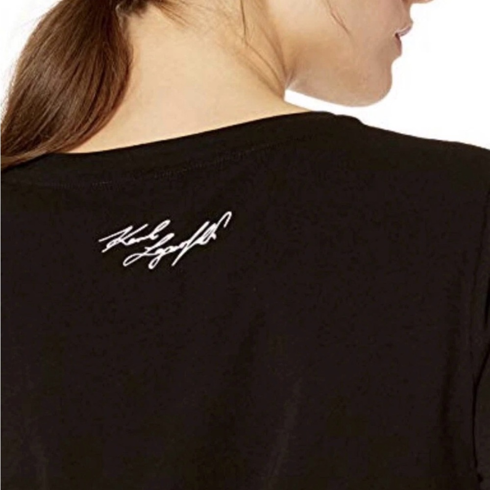 New Karl Lagerfeld Black Logo Tee - Picture 3 of 4